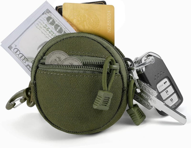 FRTKK 2 Pack Tactical Compact EDC Pouches Military Molle Utility Pouch Accessories Organizer Pouch Coin Purse Keychain Pocket Credit Card Holder Waist Pack - Image 2